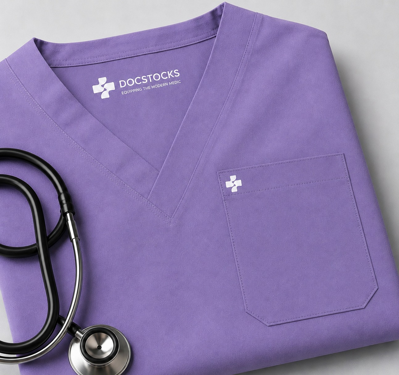 Docstocks scrubs and stethoscope